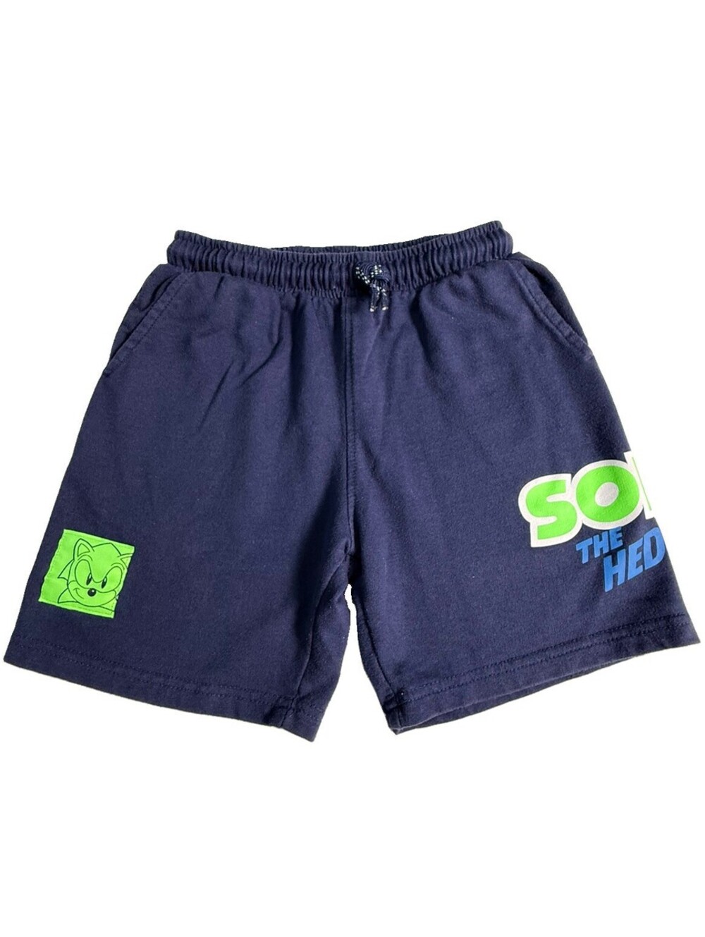 SEGA Sonic the Hedgehog Boys' Fleece Sweat Shorts Navy Blue Size 7